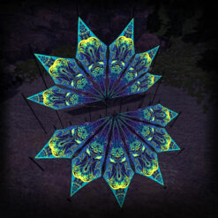 Octo Bioforge - Psychedelic UV DJ-Stage - 12 petals set - 3D-Preview - Open Air Festival