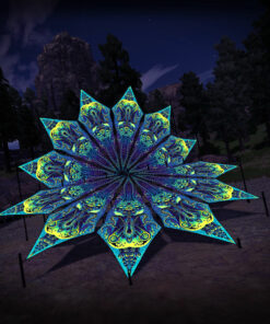 Octo Bioforge - Psychedelic UV DJ-Stage - 12 petals set - 3D-Preview - Open Air Festival