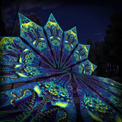 Octo Bioforge - Psychedelic UV DJ-Stage - 12 petals set - 3D-Preview - Open Air Festival