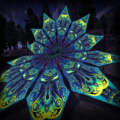 Octo Bioforge - Psychedelic UV DJ-Stage - 12 petals set - 3D-Preview - Open Air Festival