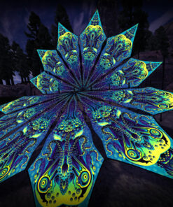 Octo Bioforge - Psychedelic UV DJ-Stage - 12 petals set - 3D-Preview - Open Air Festival