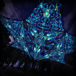 Chimera Protocol - Hexagram and Pyramid - CP-HXP03 - UV-Canopy - Psychedelic Party Decoration - 3D-Preview