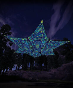 Chimera Protocol - Hexagram and Pyramid - CP-HXP04 - UV-Canopy - Psychedelic Party Decoration - 3D-Preview