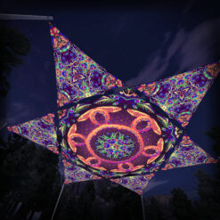 JS-HX01 Hexagon and 6 Triangles JS-TR02 - 3D-Preview - Forest - Psychedelic UV-Reactive Canopy – Ceiling Decoration