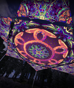 JS-HX01 Hexagon and 6 Triangles JS-TR02 - 3D-Preview - Forest - Psychedelic UV-Reactive Canopy – Ceiling Decoration