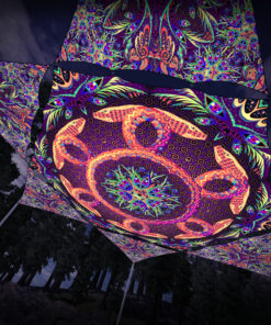 JS-HX01 Hexagon and 6 Triangles JS-TR03 - 3D-Preview - Forest - Psychedelic UV-Reactive Canopy – Ceiling Decoration
