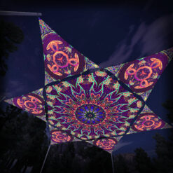 JS-HX03 Hexagon and 6 Triangles JS-TR01 - 3D-Preview - Forest - Psychedelic UV-Reactive Canopy – Ceiling Decoration