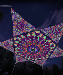 JS-HX03 Hexagon and 6 Triangles JS-TR03 - 3D-Preview - Forest - Psychedelic UV-Reactive Canopy – Ceiling Decoration