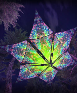 Alien Enlightenment - Hexagram and Pyramid - AE-HXP01 - UV-Canopy - Psychedelic Party Decoration - 3D-Preview