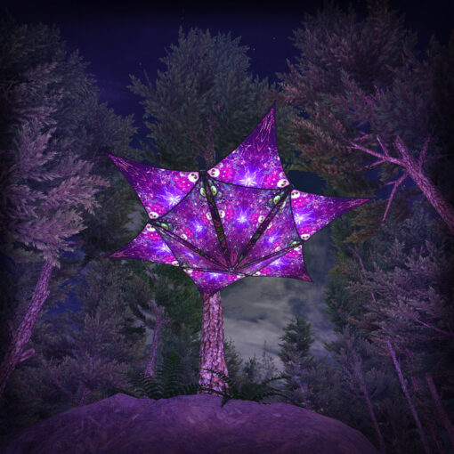 Alien Enlightenment - Hexagram and Pyramid - AE-HXP03 - UV-Canopy - Psychedelic Party Decoration - 3D-Preview