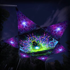 EN-HX01 Hexagon and 6 Triangles EN-TR03 - 3D-Preview - Forest - Psychedelic UV-Reactive Canopy – Ceiling Decoration