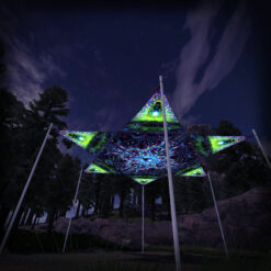 EN-HX02 Hexagon and 6 Triangles EN-TR01 - 3D-Preview - Forest - Psychedelic UV-Reactive Canopy – Ceiling Decoration