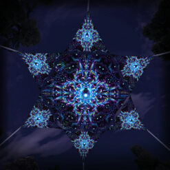 EN-HX02 Hexagon and 6 Triangles EN-TR02 - 3D-Preview - Forest - Psychedelic UV-Reactive Canopy – Ceiling Decoration