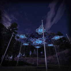 EN-HX02 Hexagon and 6 Triangles EN-TR02 - 3D-Preview - Forest - Psychedelic UV-Reactive Canopy – Ceiling Decoration