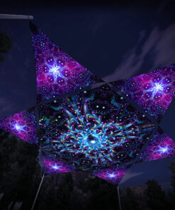 EN-HX02 Hexagon and 6 Triangles EN-TR03 - 3D-Preview - Forest - Psychedelic UV-Reactive Canopy – Ceiling Decoration