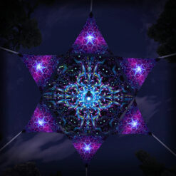 EN-HX02 Hexagon and 6 Triangles EN-TR03 - 3D-Preview - Forest - Psychedelic UV-Reactive Canopy – Ceiling Decoration