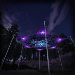 EN-HX02 Hexagon and 6 Triangles EN-TR03 - 3D-Preview - Forest - Psychedelic UV-Reactive Canopy – Ceiling Decoration