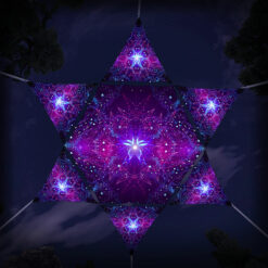 EN-HX03 Hexagon and 6 Triangles EN-TR03 - 3D-Preview - Forest - Psychedelic UV-Reactive Canopy – Ceiling Decoration