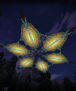 Hexagram "MG-DM02" UV-Reactive Canopy Ceiling Decoration 6 UV-Diamonds 3D-Preview