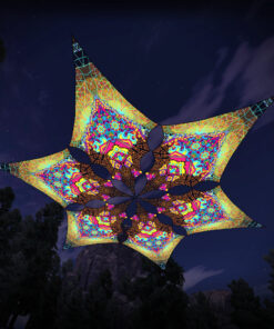Hexagram "MG-DM03" UV-Reactive Canopy Ceiling Decoration 6 UV-Diamonds 3D-Preview