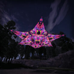 Enchanted Shadows - Hexagram and Pyramid - ES-HXP01 - UV-Canopy - Psychedelic Party Decoration - 3D-Preview