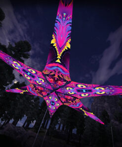 "Demon Harmony" and "Spirit Realm" UV-Reactive Canopy Ceiling Decoration 6 Petals 3D-Preview