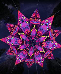 "Demon Harmony" and "Wild Serenity" UV-Reactive Canopy Ceiling Decoration 12 Petals 3D-Preview