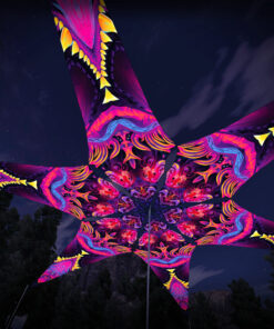"Demon Harmony" UV-Reactive Canopy Ceiling Decoration 6 Petals 3D-Preview