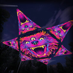 ES-HX01 Hexagon and 6 Triangles ES-TR01 - 3D-Preview - Forest - Psychedelic UV-Reactive Canopy – Ceiling Decoration