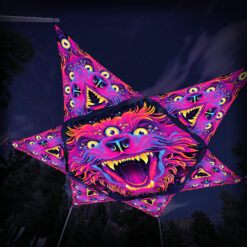 ES-HX01 Hexagon and 6 Triangles ES-TR02 - 3D-Preview - Forest - Psychedelic UV-Reactive Canopy – Ceiling Decoration