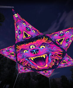 ES-HX01 Hexagon and 6 Triangles ES-TR02 - 3D-Preview - Forest - Psychedelic UV-Reactive Canopy – Ceiling Decoration