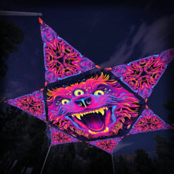 ES-HX01 Hexagon and 6 Triangles ES-TR03 - 3D-Preview - Forest - Psychedelic UV-Reactive Canopy – Ceiling Decoration