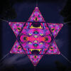 ES-HX02 Hexagon and 6 Triangles ES-TR02 - 3D-Preview - Forest - Psychedelic UV-Reactive Canopy – Ceiling Decoration