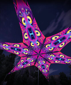 "Spirit Realm" UV-Reactive Canopy Ceiling Decoration 6 Petals 3D-Preview