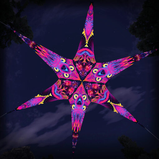 "Wild Serenity" and "Demon Harmony" UV-Reactive Canopy Ceiling Decoration 6 Petals 3D-Preview