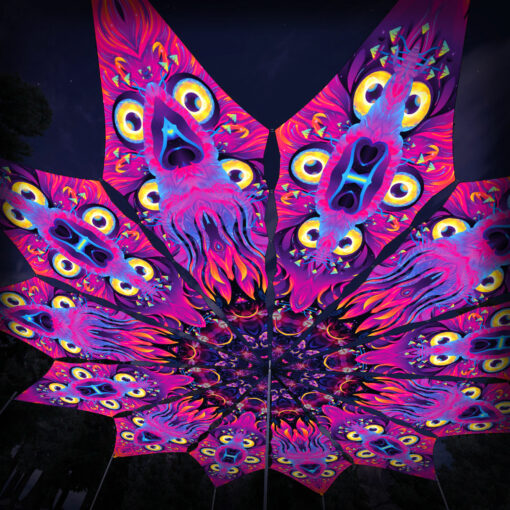 "Spirit Realm" UV-Reactive Canopy Ceiling Decoration 12 Petals 3D-Preview