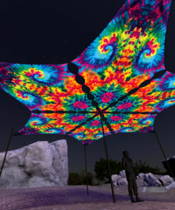 TD-DM01 - Tie-Dye Style Ceiling Decoration - 3D-Preview Outdoor - Night