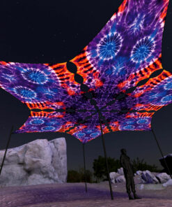 TD-DM02 - Tie-Dye Style Ceiling Decoration - 3D-Preview Outdoor - Night