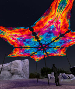 TD-DM03 - Tie-Dye Style Ceiling Decoration - 3D-Preview Outdoor - Night