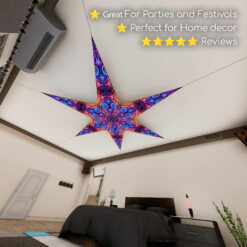 TD-PT02 - Tie-Dye Style Ceiling Decoration - 3D-Preview Bedroom - Daylight