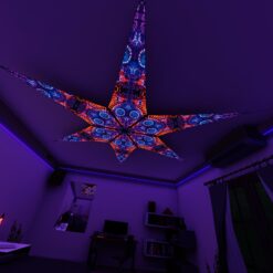 TD-PT02 - Tie-Dye Style Ceiling Decoration - 3D-Preview Bedroom - UV-Light