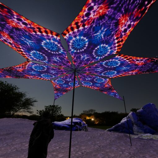 TD-PT02 - Tie-Dye Style Ceiling Decoration - 3D-Preview Outdoor - Night