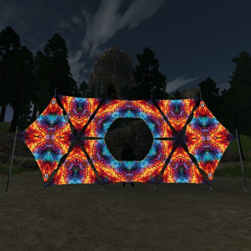 Endless Vortex - EV-DN02 - Donut DJ-Stage - Psychedelic UV-Reactive Decoration - 3D-Preview