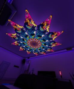 Mushroom Odyssey - MO-PT02 UV-Petals - 12-Petals Canopy size Small - 3D-Preview - Room