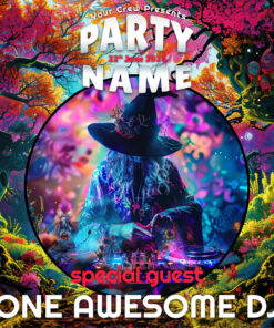 Trippy Forest - Party Promotion Template - Social Media Post - Featured Artist - Facebook and Instagram