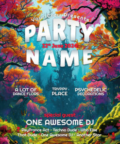 Trippy Forest - Party Promotion Template - A5 Flyer