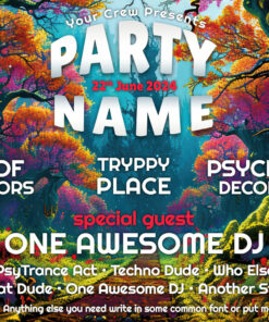 Trippy Forest - Party Promotion Template - Facebook Cover