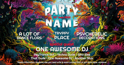 Trippy Forest - Party Promotion Template - Facebook Cover