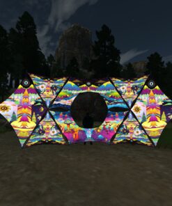 Mushroom Odyssey - MO-DN01 - Donut DJ-Stage - Psychedelic UV-Reactive Decoration - 3D-Preview