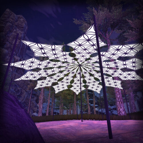 FL-PT01 - 12 Petals Set - Black&White Ceiling Decoration - 3D-Preview